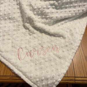 monogrammed baby blanket